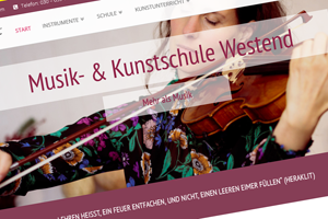 Strona internetowa - Musik- & Kunstschule Westend
