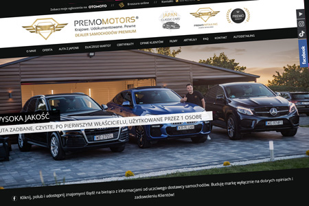 Strona internetowa - PremoMotors
