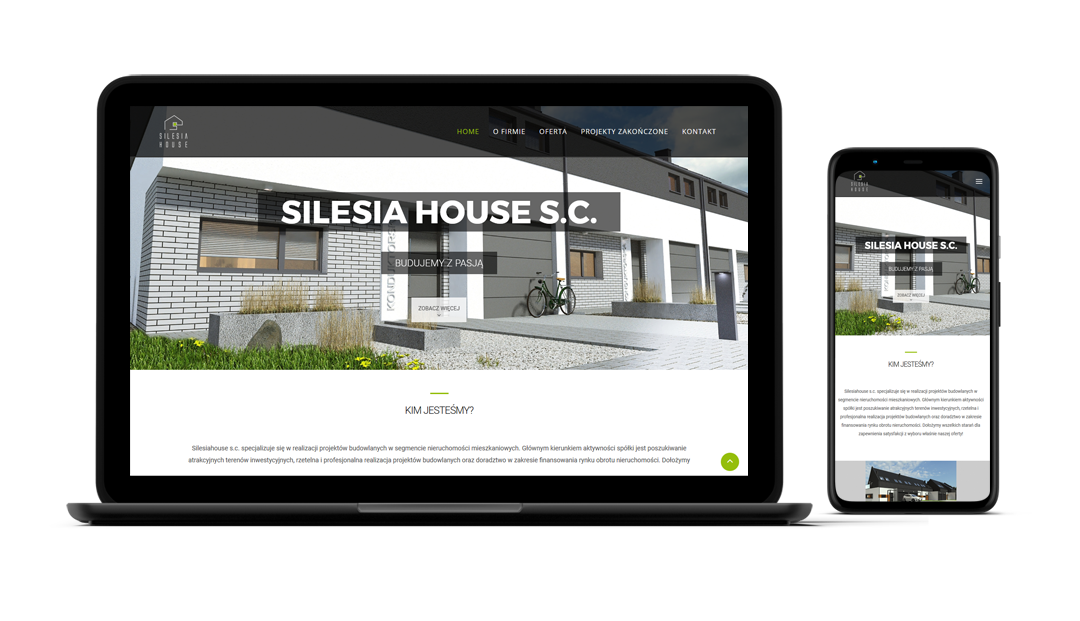 Realizacja strony internetowej: Silesia House