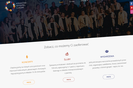Strona internetowa - Kraków Gospel Choir